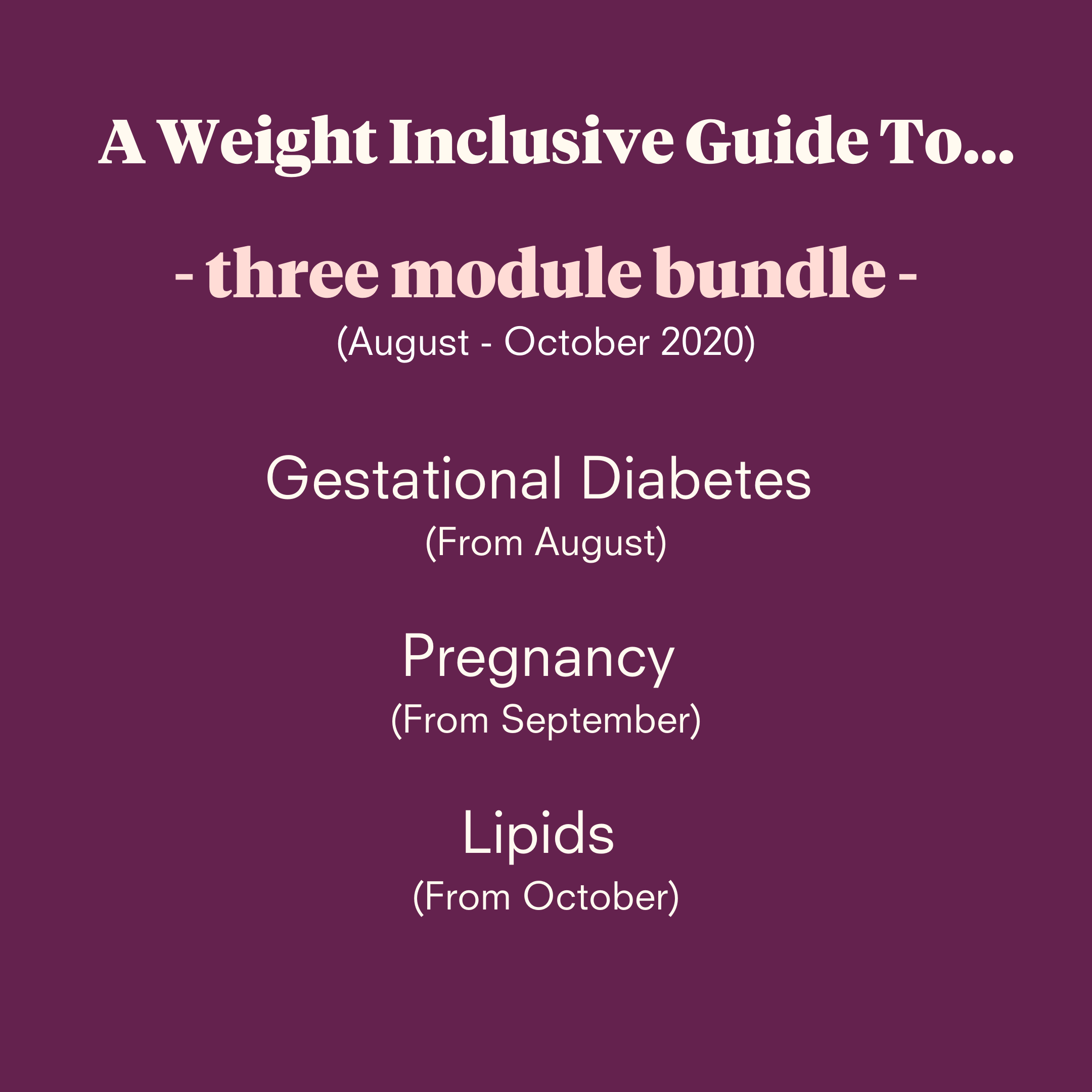 A Weight Inclusive Guide To...